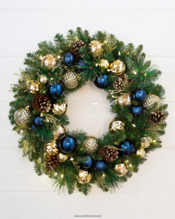 Balsam Hill buiten biltmore saffier en goudkleurig blad 8ZHB104 decoratie