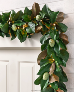 Balsam Hill buiten magnolia bladeren gebladerte 8ZHB150 decoratie