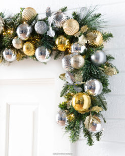 Balsam Hill buiten zilver en goud blad 8ZHB84 decoratie