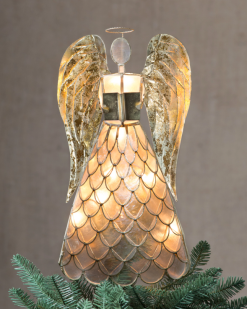 Balsam Hill Capiz Angel verlichte boomtopper 8ZHB294 decoratie