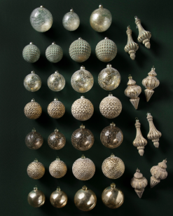 Balsam Hill gepolijste metalen ornamentenset 8ZHB188 decoratie