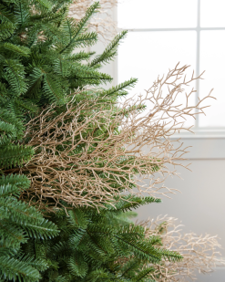 Balsam Hill glinsterende koraalplukset 8ZHB82 decoratie