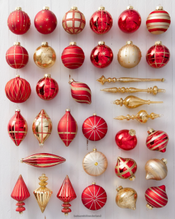 Balsam Hill kerst charme glazen ornament set 8ZHB218 decoratie