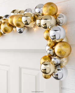 Balsam Hill metalen ornamentkrans en slinger voor buiten 8ZHB95 decoratie