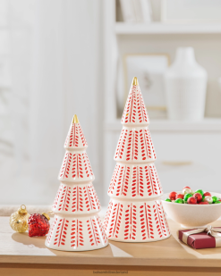 Balsam Hill Nordic Charm keramische tafelbladboomset 8ZHB302 decoratie