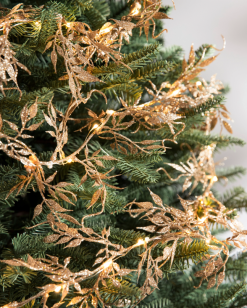 Balsam Hill verlichte glitterbladslingers 8ZHB389 decoratie