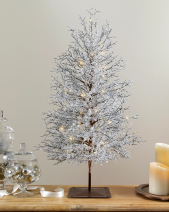 Balsam Hill verlichte ijzige kristallen takboom 8ZHB285 decoratie