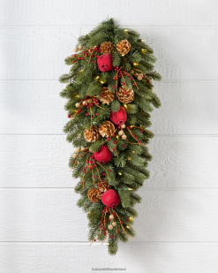 Balsam Hill vermont witte sparren bordeaux blad 8ZHB125 decoratie