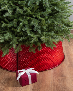 Balsam Hill vrolijke metallic gewatteerde boomkraag 8ZHB309 decoratie